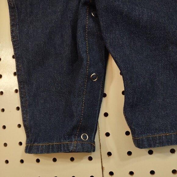 Vintage Baby Overalls with Bear and Truck Embroidery, Size 3-6 Months - Picture 5 of 7